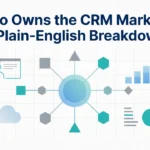 Professional header image for industry analysis: Who Owns the CRM Market? A Plain-English Breakdown