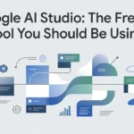 Professional header image for educational tutorial: Google AI Studio: The Free AI Tool You Should Be Using