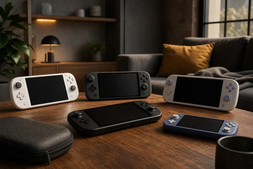 Editorial illustration for Best Handheld Gaming Consoles (2026)