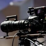 film camera set up for international sci-fi blockbuster
